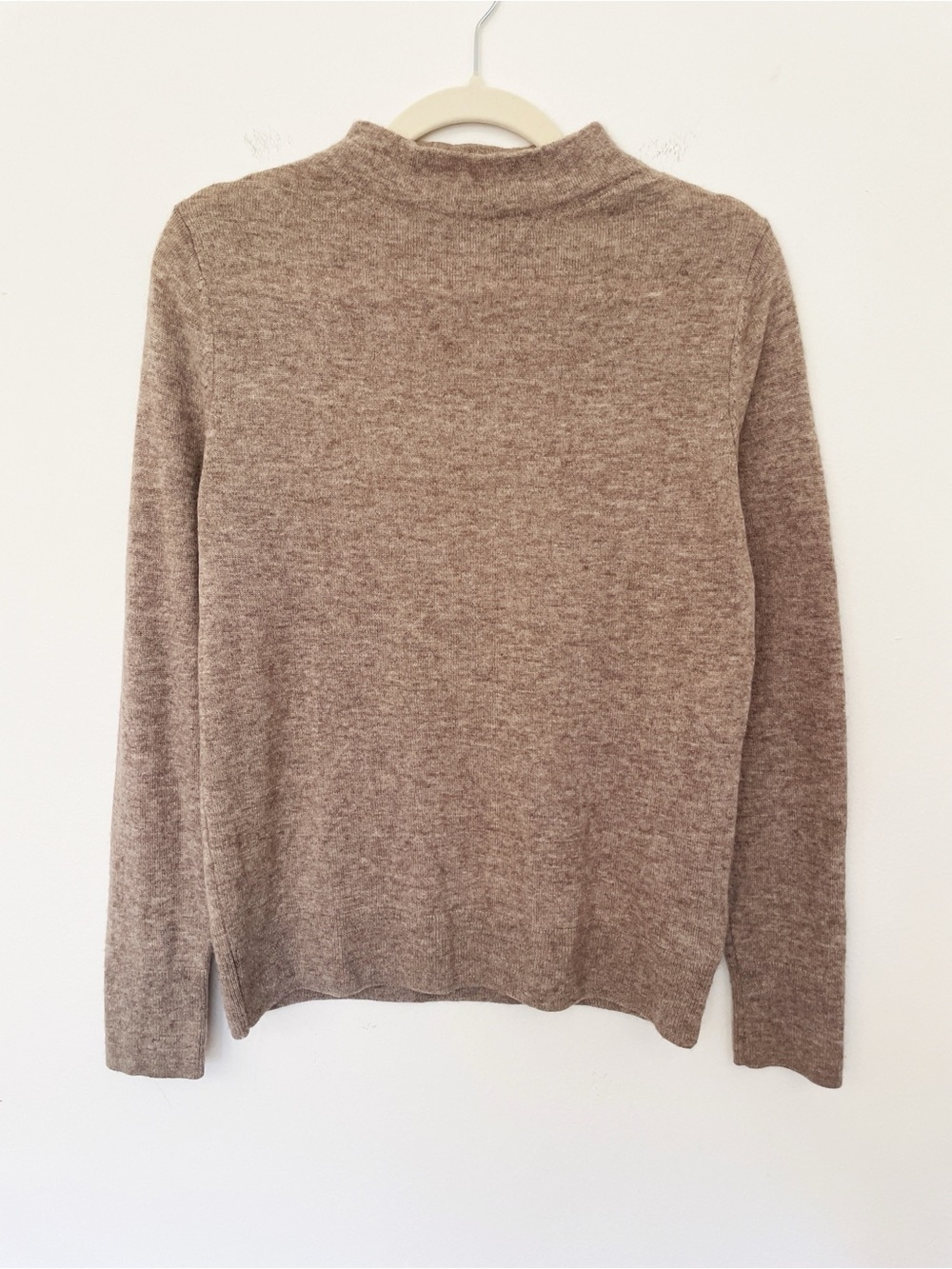 Muji wool yak blend knit crewneck sweater gray neutral fall winter mock medium